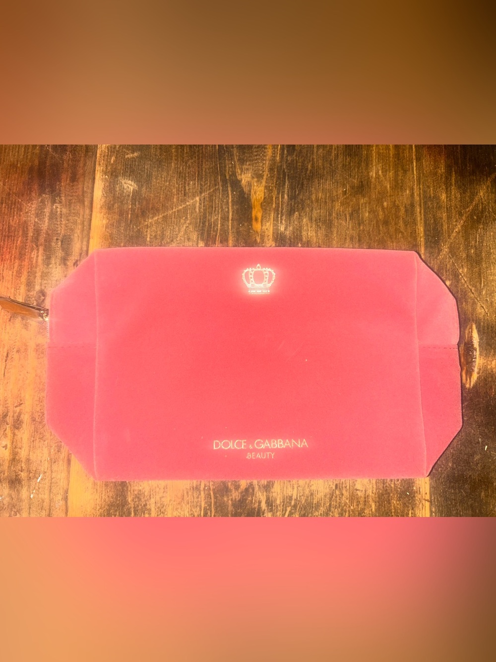 Dolce & Gabbana Beauty Red Velvet Cosmetic Makeup Toiletry Bag